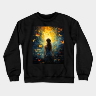 Butterflies art, butterflies girl lover Crewneck Sweatshirt